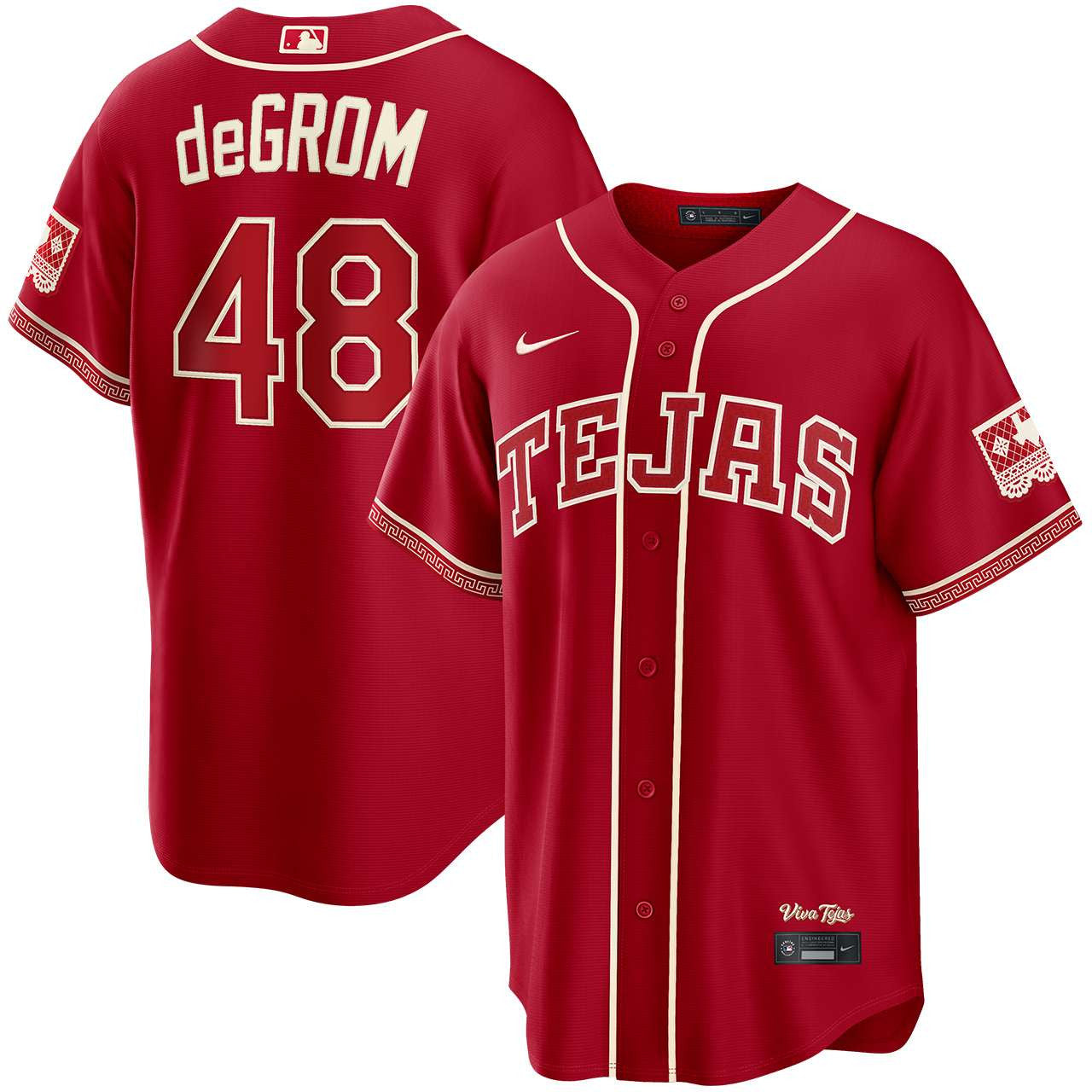 Jacob deGrom Texas Rangers 2026 City Connect Jersey - Red