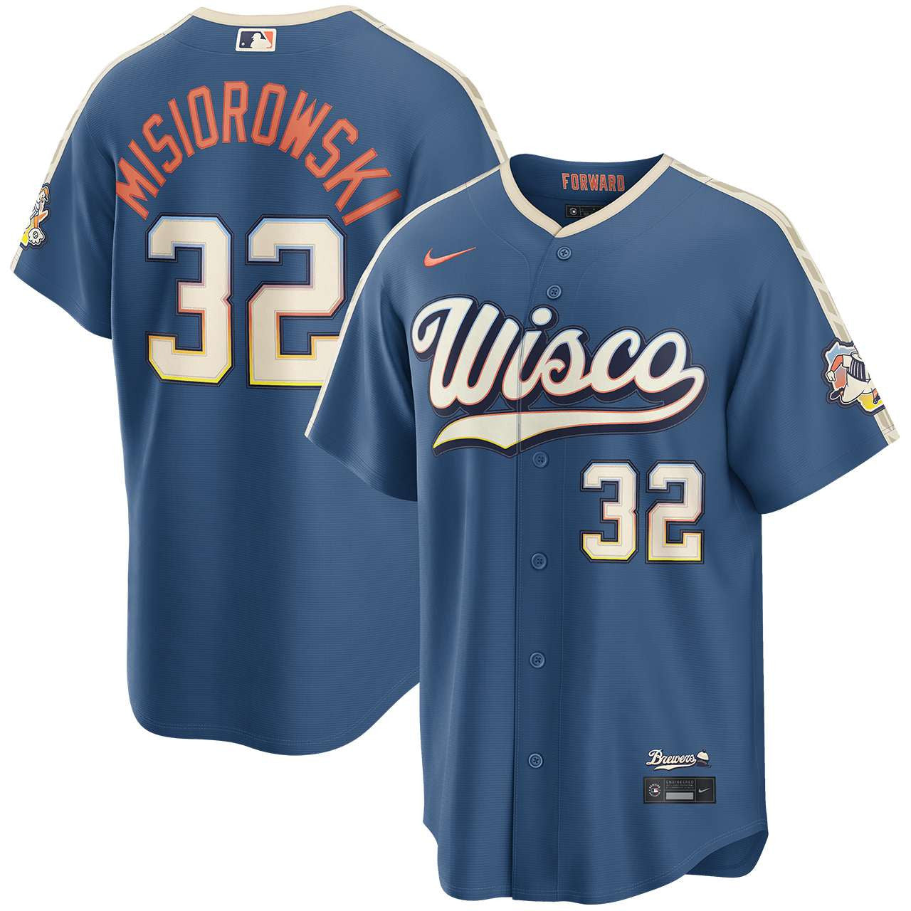 Jacob Misiorowski Milwaukee Brewers 2026 City Connect Stadium Jersey - Mineral Blue