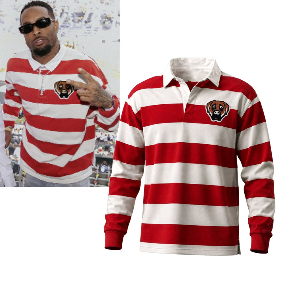 Jadakiss Jay Z Concert Dog Head Striped Long Sleeve Polo Shirt Gift Ideas For Friends
