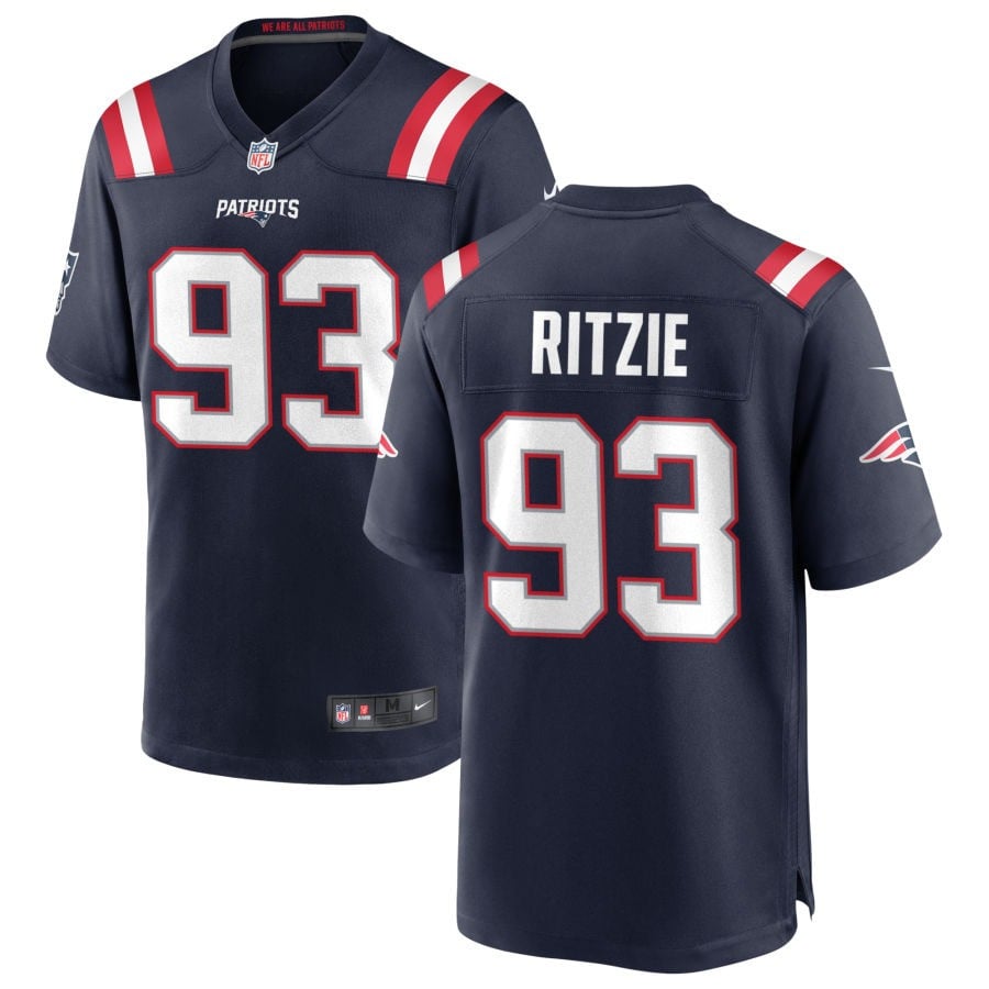 Jahvaree Ritzie New England Patriots 2025 Game Jersey - Navy