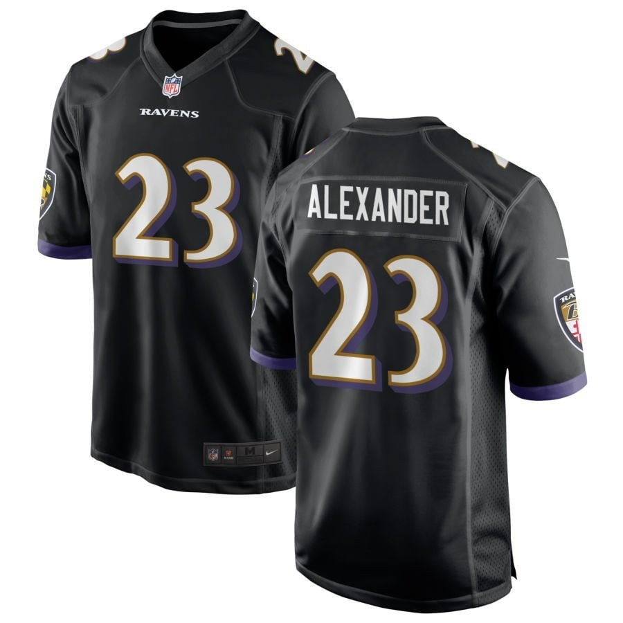 Jaire Alexander Baltimore Ravens 2025 Alternate Game Jersey - Black