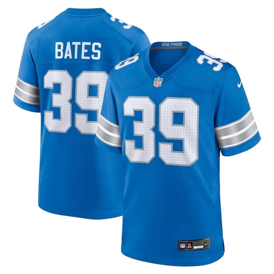 Jake Bates Detroit Lions 2025 Player Game Jersey - Blue