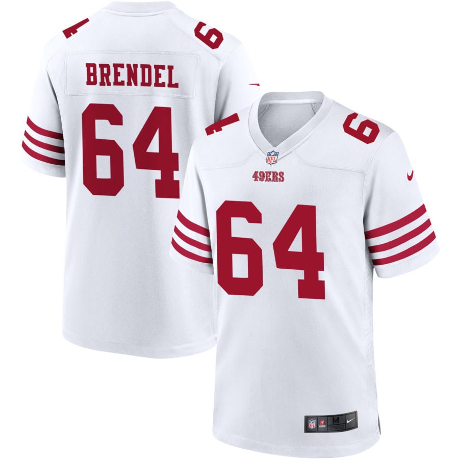 Jake Brendel San Francisco 49ers 2025 Game Player Jersey - White