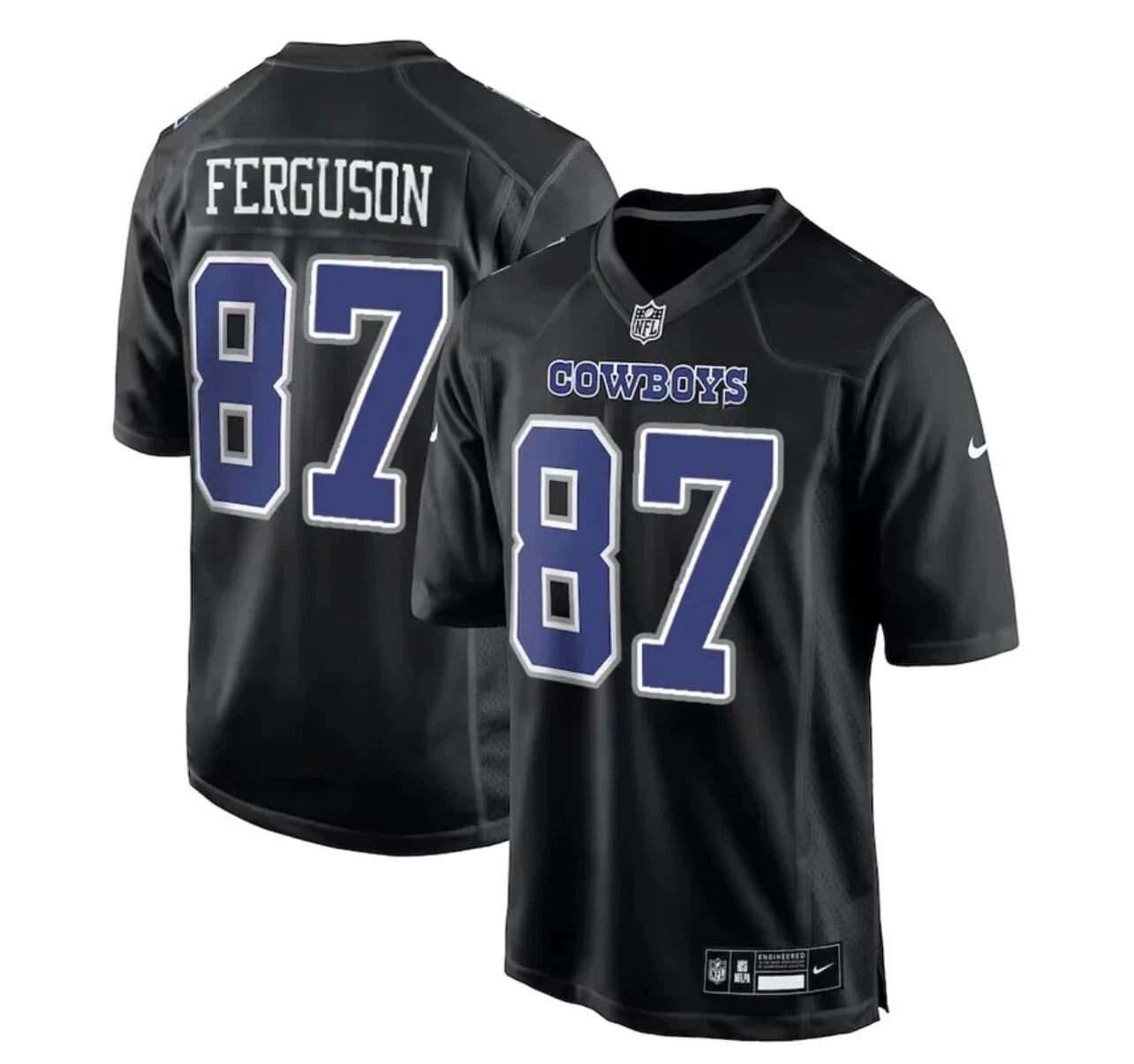 Jake Ferguson Dallas Cowboys 2025 Game Jersey - Black