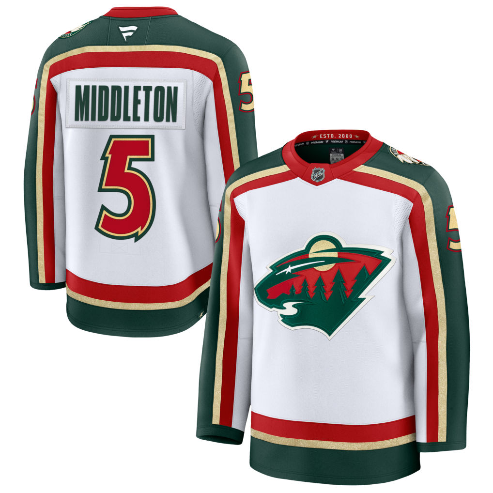 Jake Middleton Minnesota Wild 25th Anniversary Premium Jersey - White