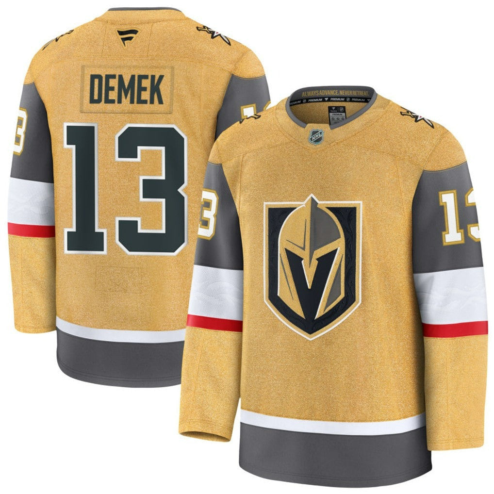 Jakub Demek Vegas Golden Knights 2025 Home Premium Jersey - Gold 1 Jakub Demek Vegas Golden Knights 2025 Home Premium Jersey - Gold