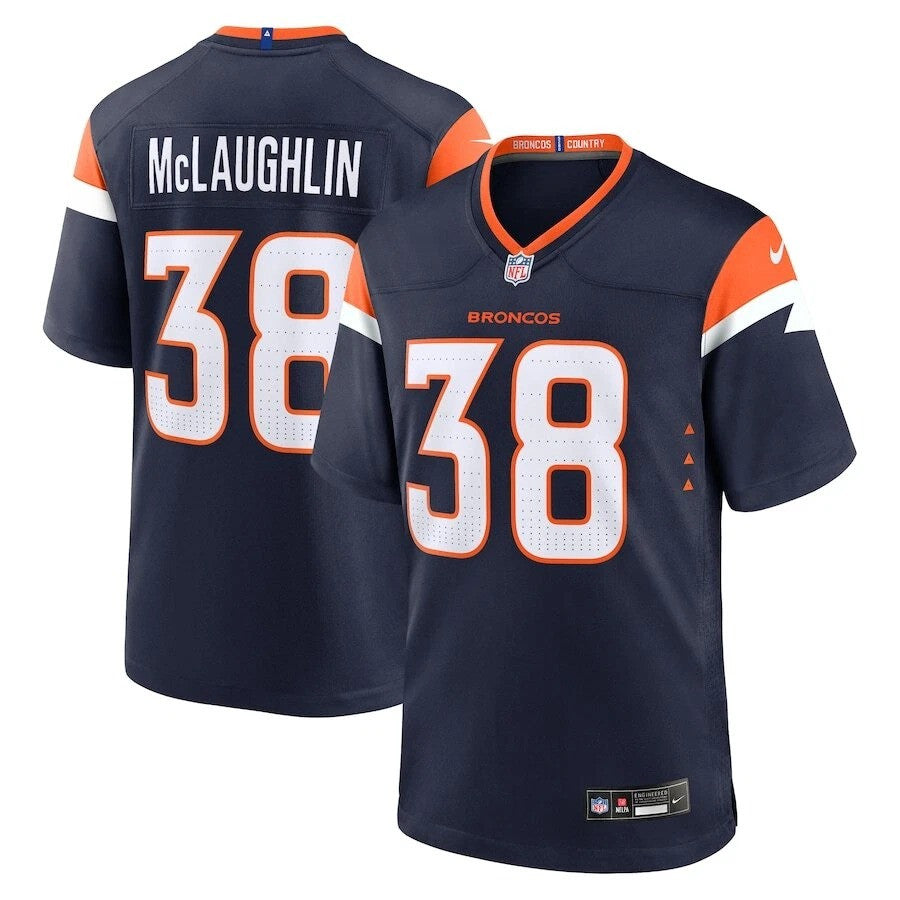 Jaleel McLaughlin Denver Broncos 2025 Alternate Game Jersey - Navy