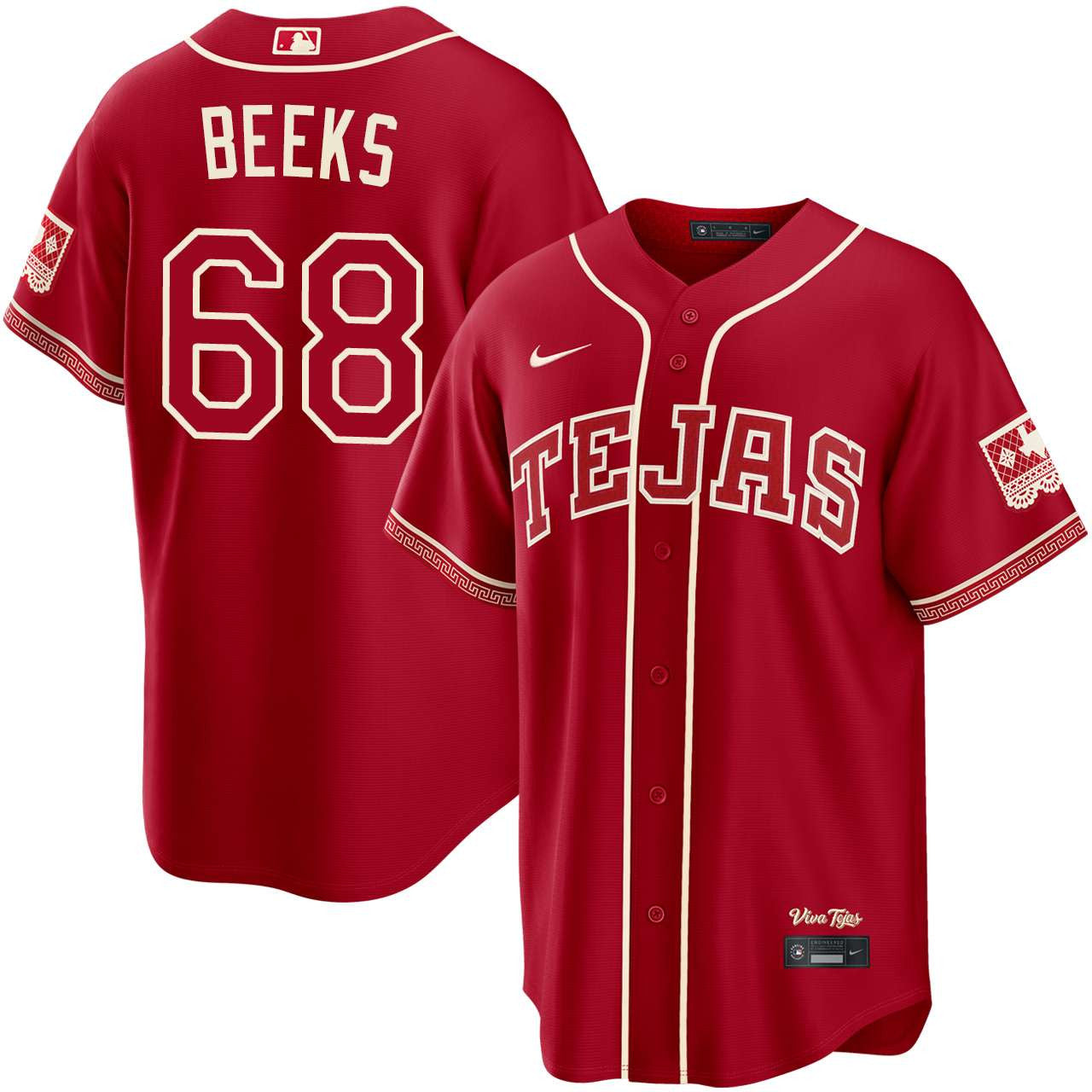 Jalen Beeks Texas Rangers 2026 City Connect Jersey - Red
