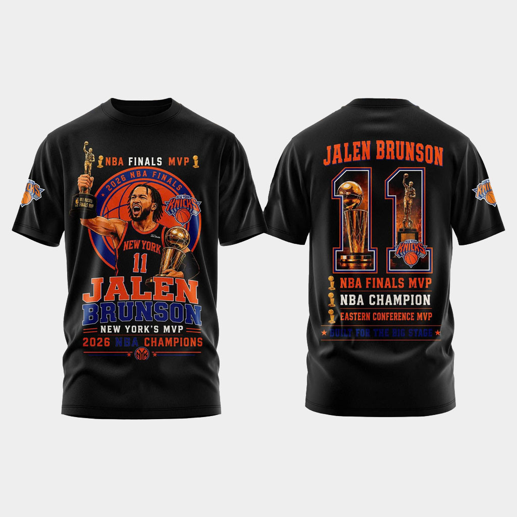 Jalen Brunson Merch 2026 Jalen Brunson Finals MVP T-Shirt New York Knicks Championship Shirt