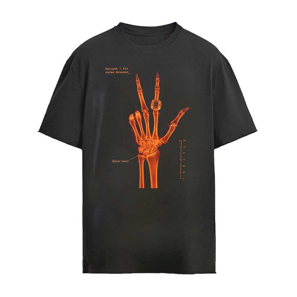 Jalen Brunson Requires Surgery Left Wrist X Ray shirt