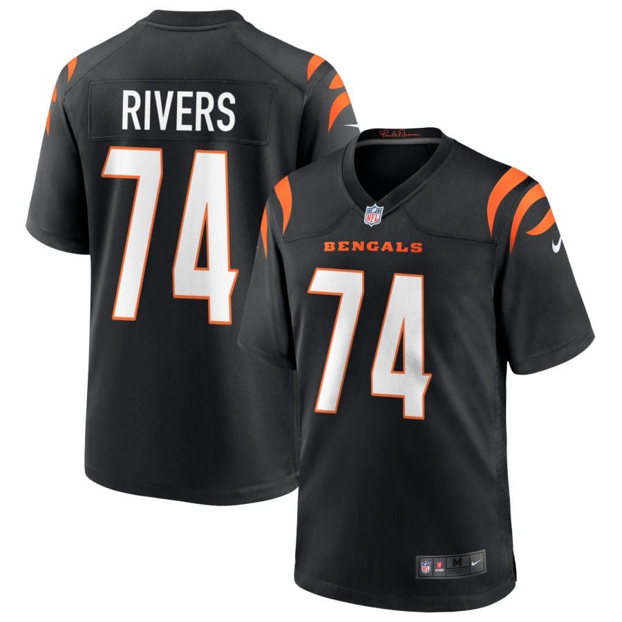 Jalen Rivers Cincinnati Bengals 2025 Game Jersey - Black
