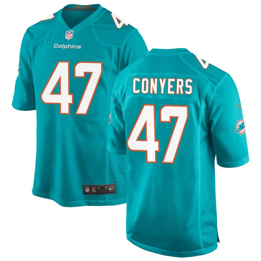 Jalin Conyers Miami Dolphins 2025 Game Jersey - Aqua