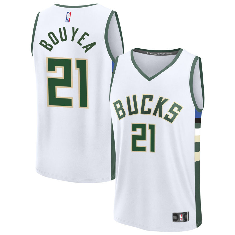 Jamaree Bouyea Milwaukee Bucks 2025 Fast Break Association Edition Jersey - White