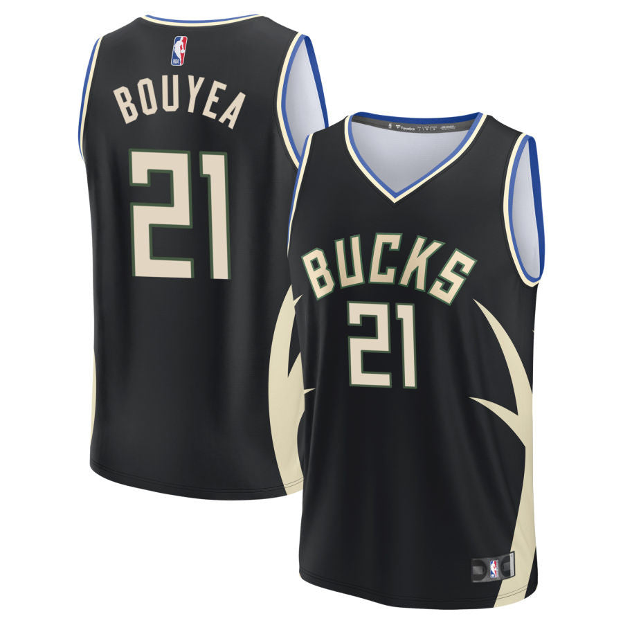 Jamaree Bouyea Milwaukee Bucks 2025 Fast Break Statement Edition Jersey - Black