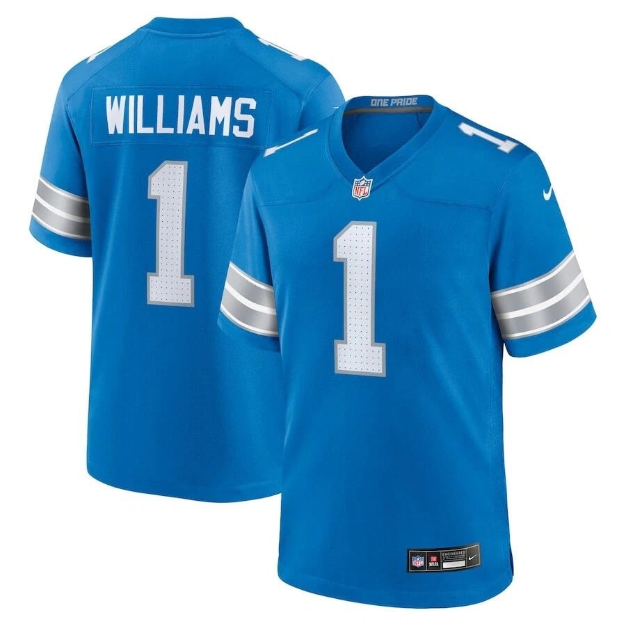 Jameson Williams Detroit Lions 2025 Player Game Jersey - Blue