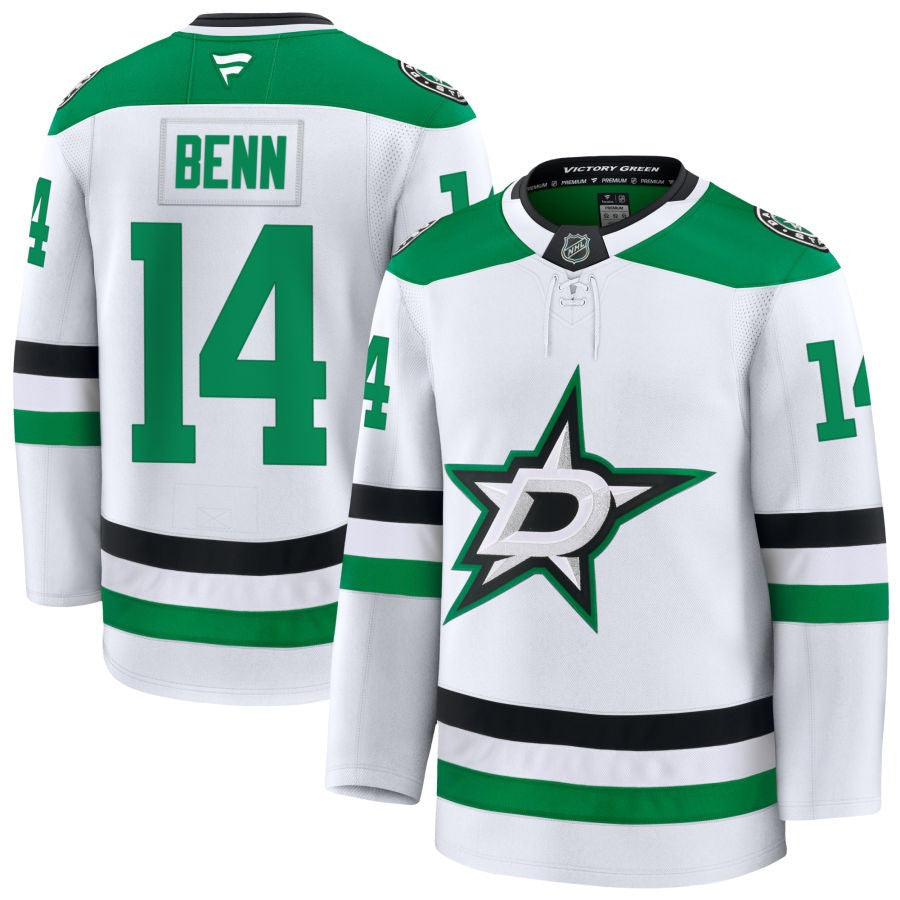 Jamie Benn Dallas Stars 2025 Away Premium Jersey - White 1 Jamie Benn Dallas Stars 2025 Away Premium Jersey - White