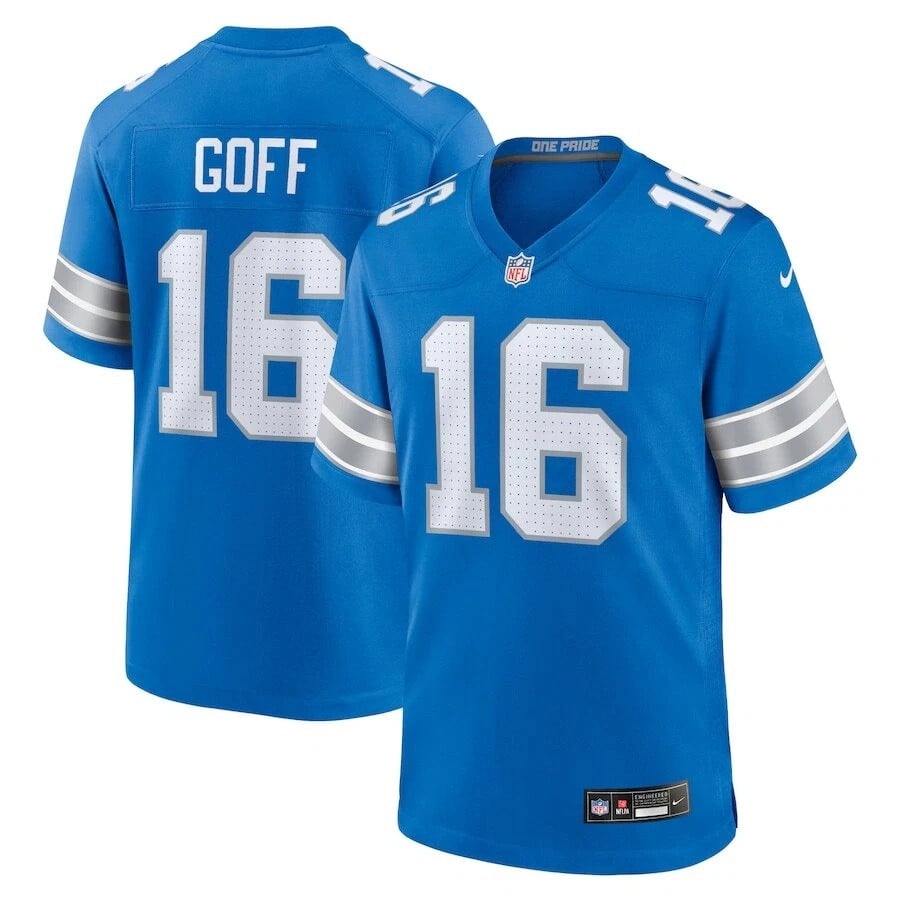 Jared Goff Detroit Lions 2025 Player Game Jersey - Blue
