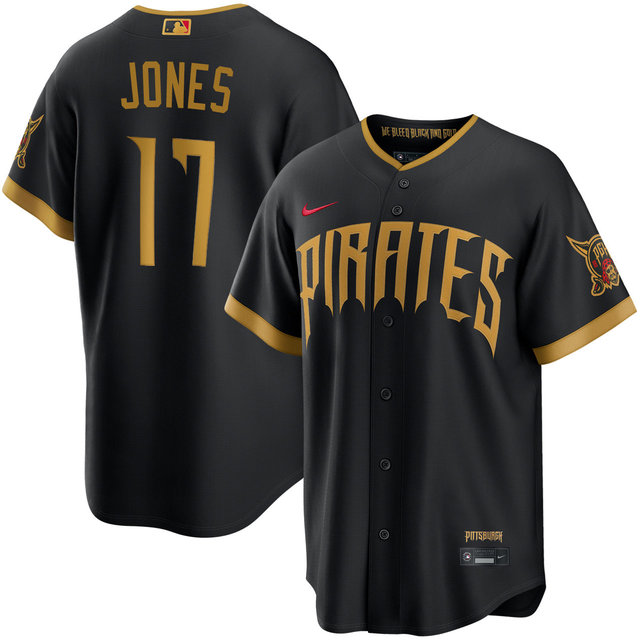 Jared Jones Pittsburgh Pirates 2026 City Connect Stadium Jersey - Black