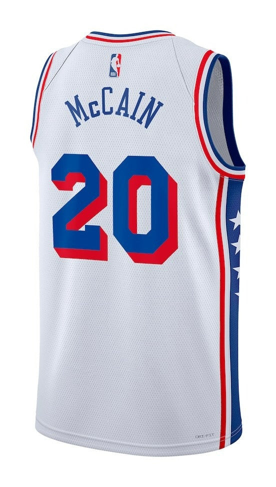 Jared McCain Philadelphia 76ers 2025 Association Jersey - White 2 Jared McCain Philadelphia 76ers 2025 Association Jersey - White - Image 2