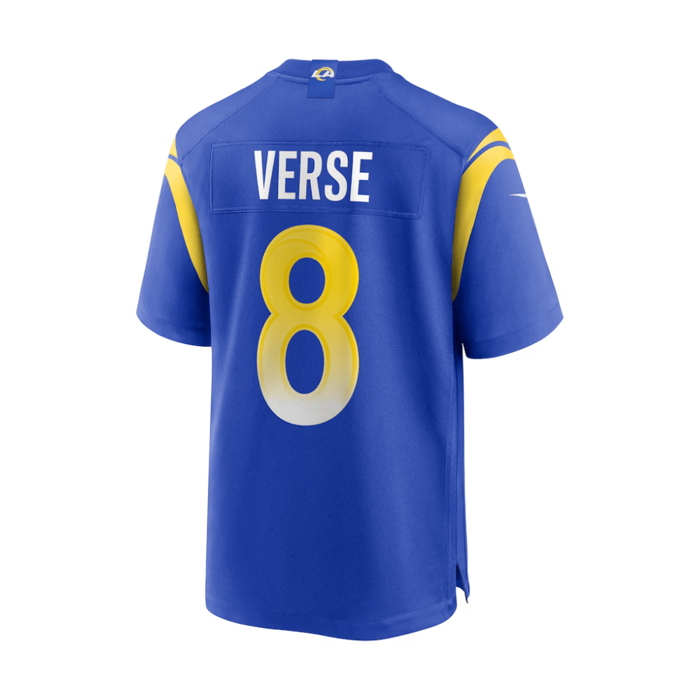 Jared Verse Los Angeles Rams 2025 Pro Bowl Patch Game Men Jersey - Royal - Image 3