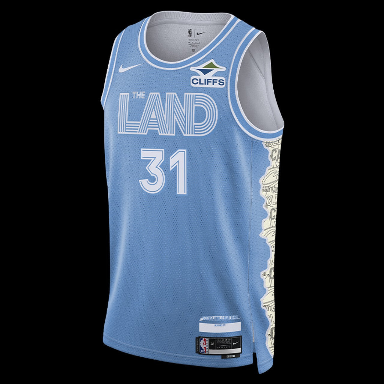 Jarrett Allen Cleveland Cavaliers 2025 City Swingman Jersey 2 Jarrett Allen Cleveland Cavaliers 2025 City Swingman Jersey - Image 2