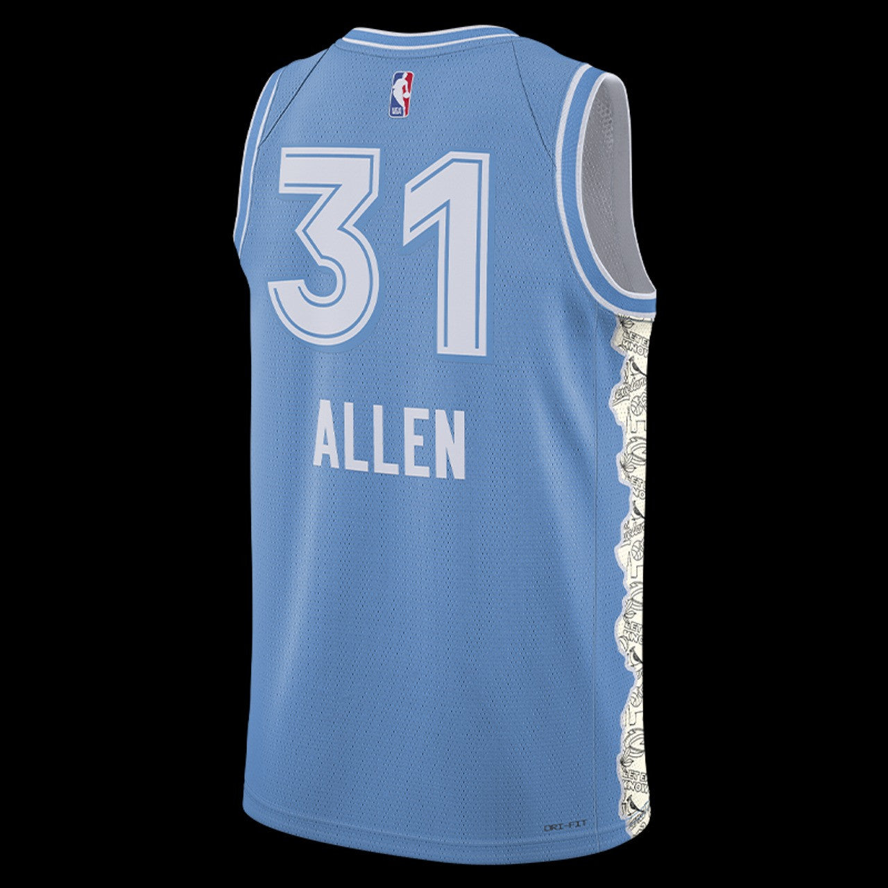 Jarrett Allen Cleveland Cavaliers 2025 City Swingman Jersey 1 Jarrett Allen Cleveland Cavaliers 2025 City Swingman Jersey