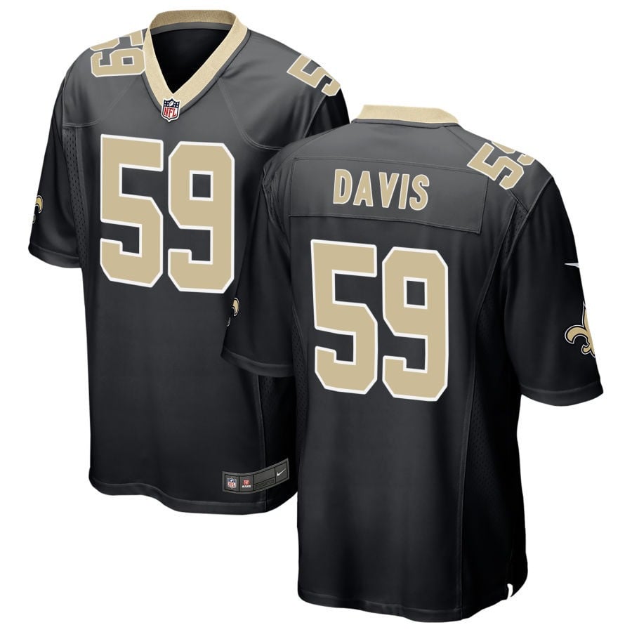 Jasheen Davis New Orleans Saints 2025 Game Jersey - Black