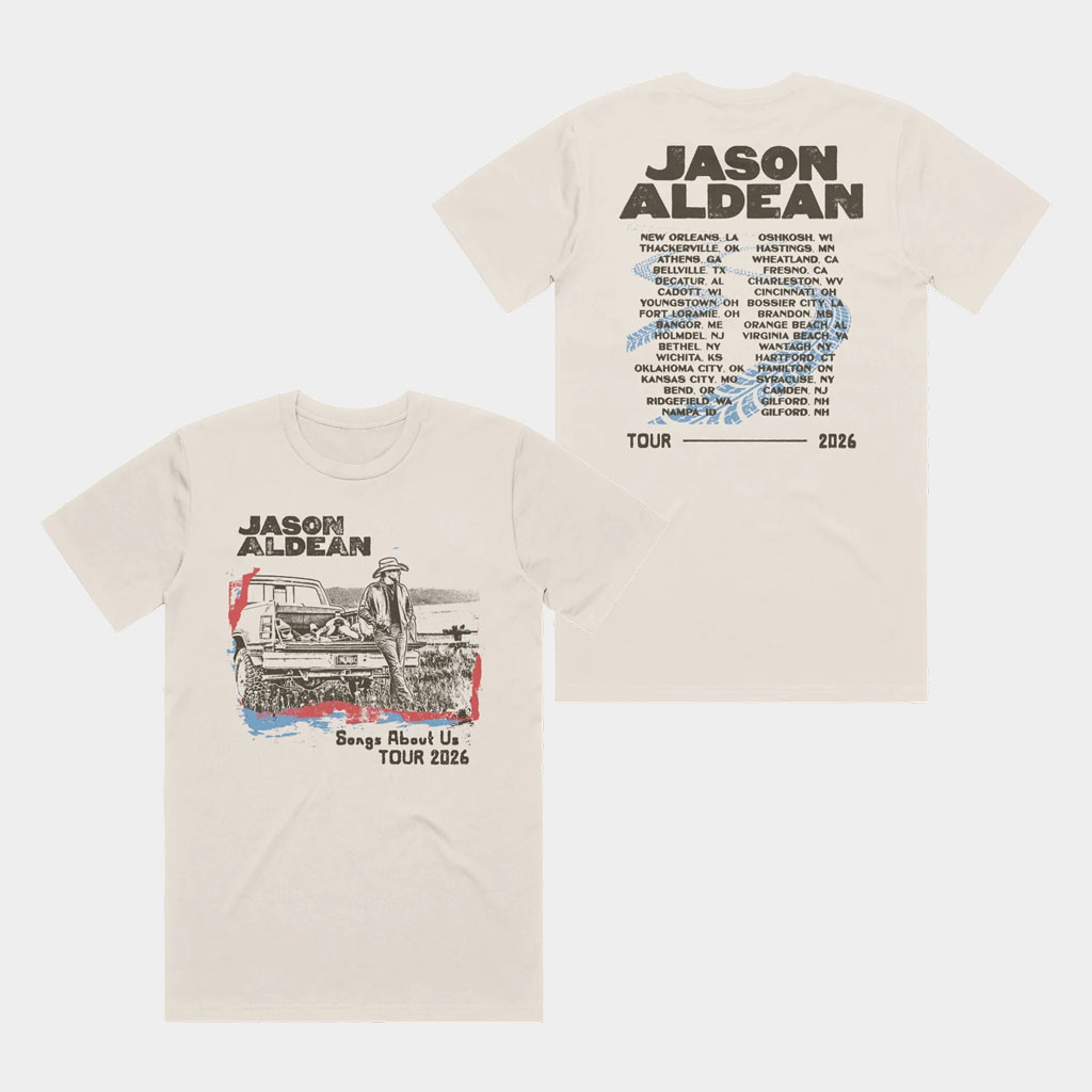 Jason Aldean Merch 2026 Songs About Us Tour Truck T-Shirt Present For Country Music Fans