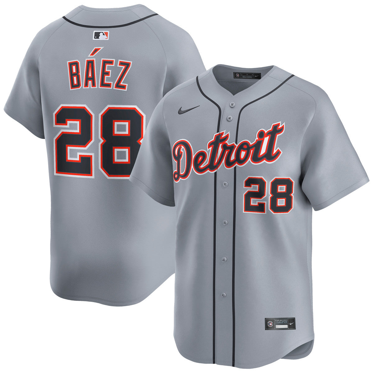 Javier Baez Detroit Tigers 2026 Road Limited Jersey - Grey