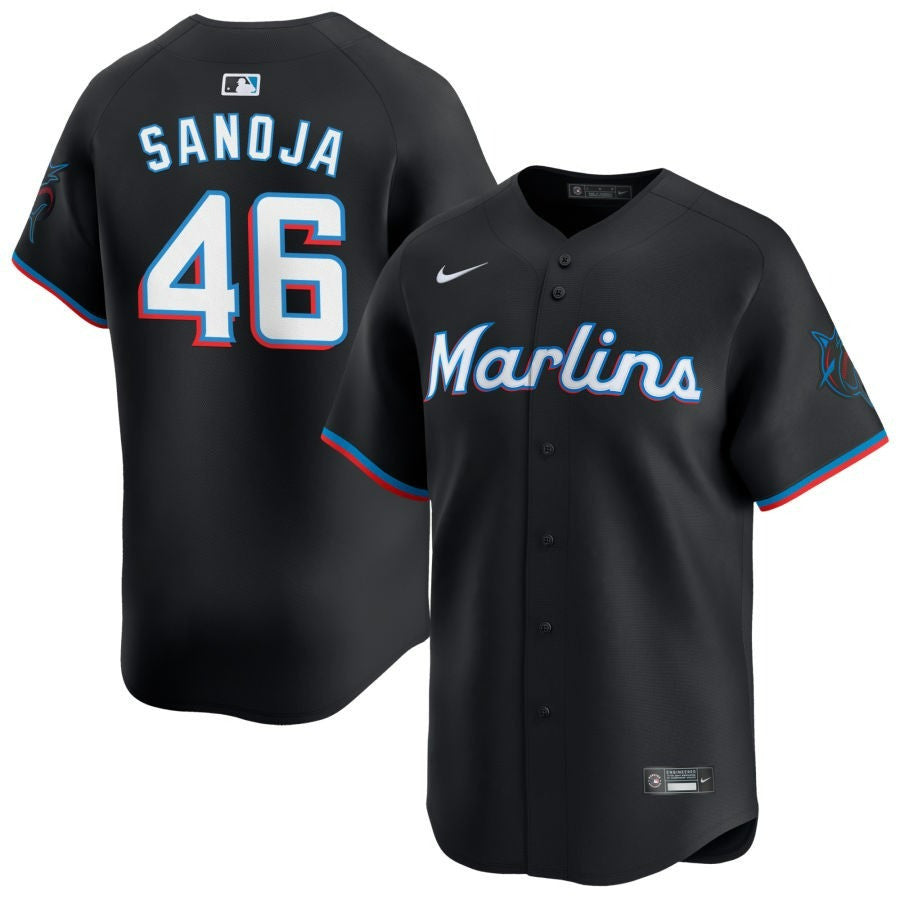 Javier Sanoja Miami Marlins 2025 Alternate Limited Jersey ï¿½ï¿½ï¿½ Black