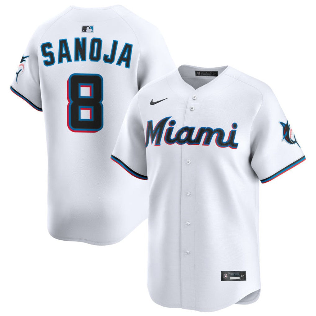 Javier Sanoja Miami Marlins 2026 Home Limited Jersey - White