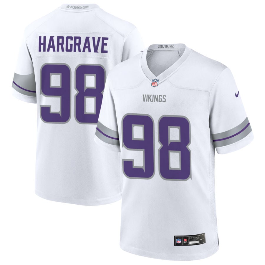 Javon Hargrave Minnesota Vikings 2025 Alternate Game Jersey - White