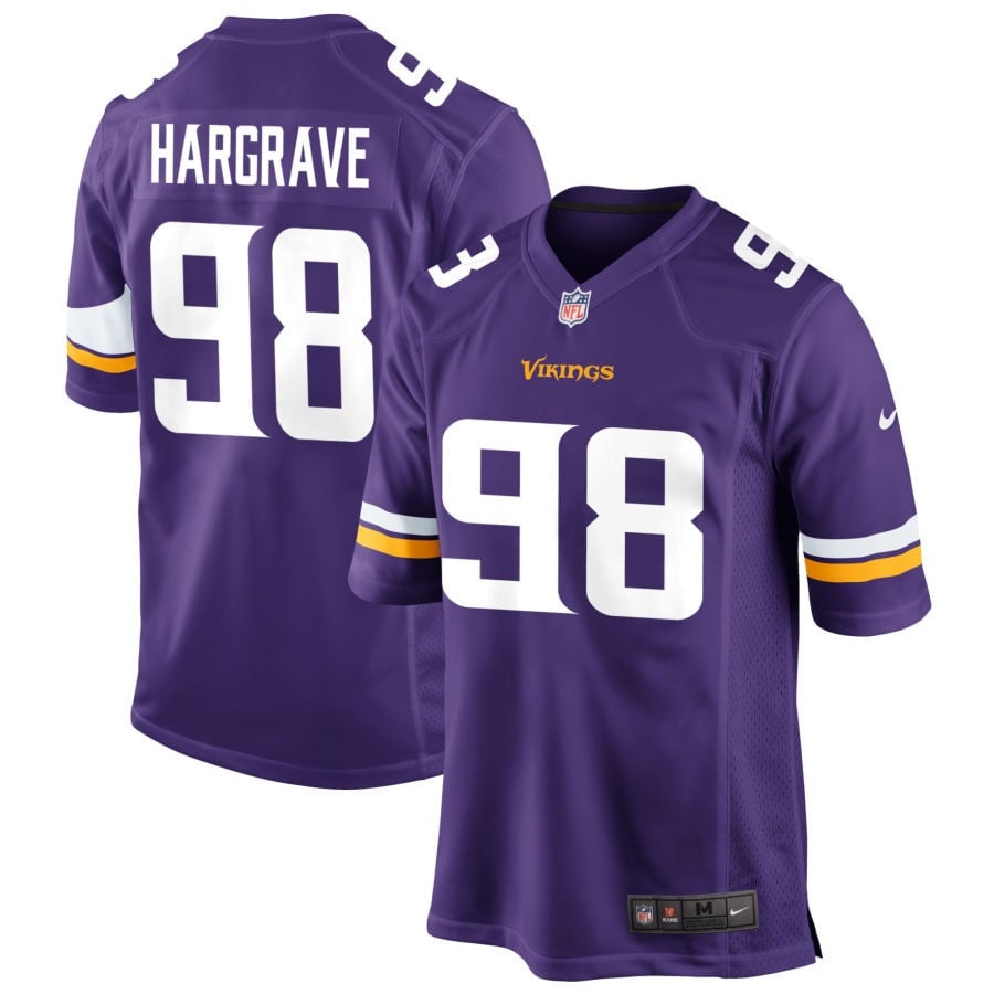 Javon Hargrave Minnesota Vikings 2025 Game Jersey - Purple