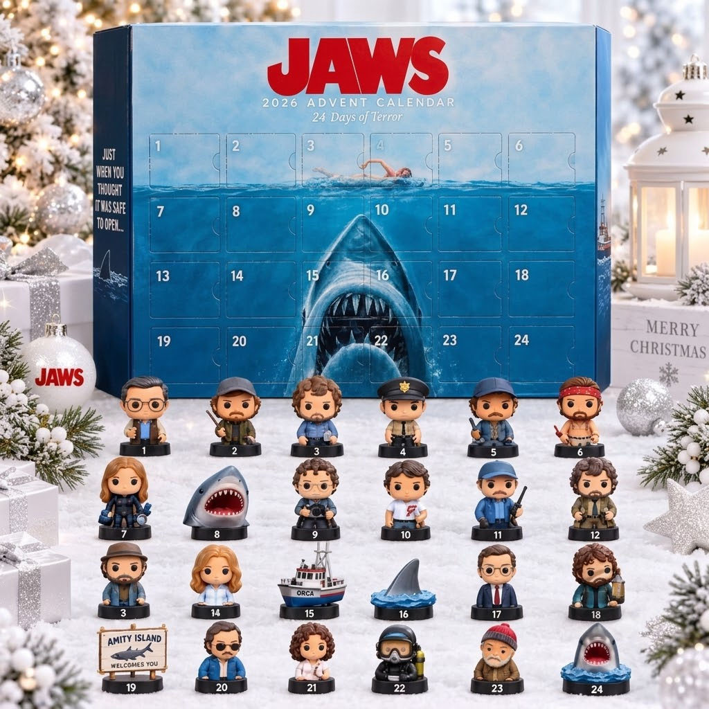 Jaws 2026 Advent Calendar 24 Days Of Horror Collectible Christmas Ornaments Gift For Fans