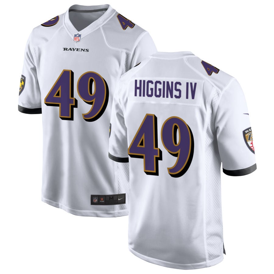 Jay Higgins IV Baltimore Ravens 2025 Game Jersey - White