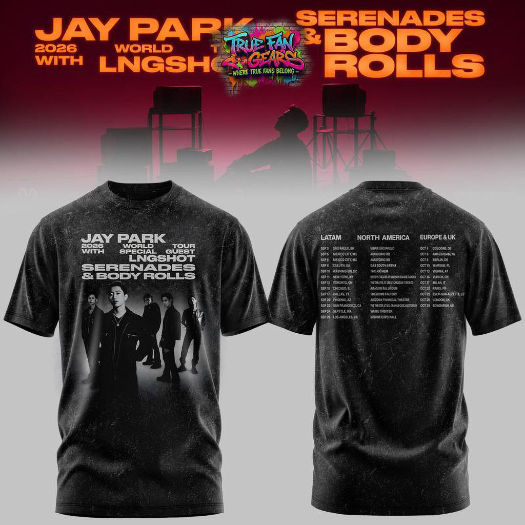 JAY PARK x LNGSHOT Merch 2026 World Tour Serenades x Body Rolls Shirt Fans Gifts