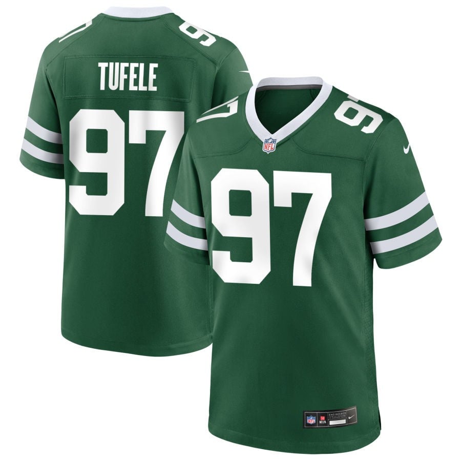 Jay Tufele New York Jets 2025 Game Jersey - Legacy Green
