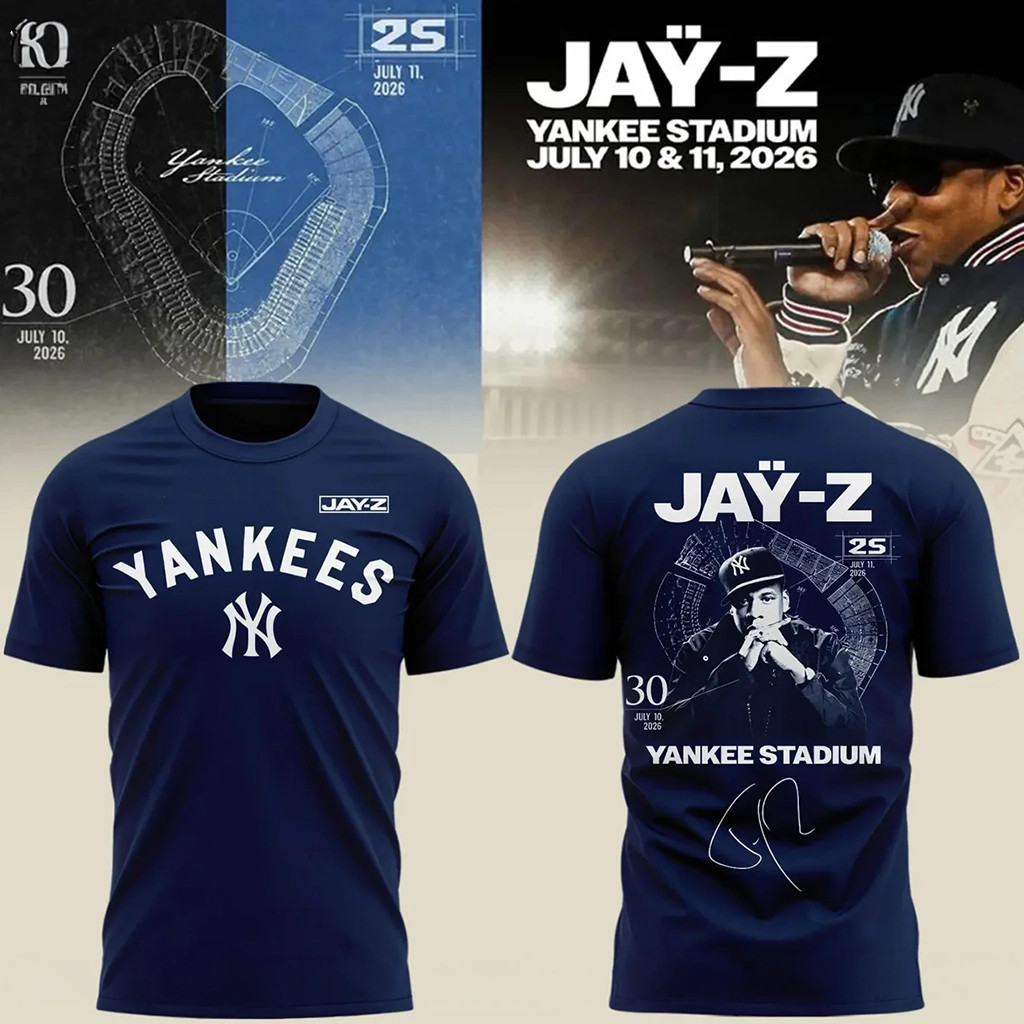 Jay Z 30 Merch 2026 New York Yankees X Jay Z Signature T-Shirt Hip Hop Lover Gifts