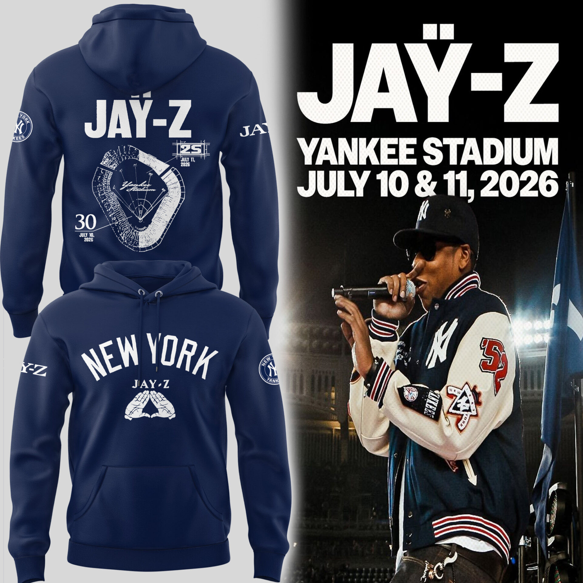 Jay Z Tribute To Greatness Yankees Stadium Concert Hoodie Fan Merch Gifts For Brother