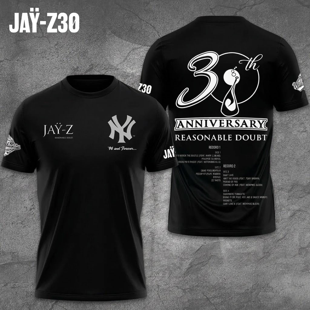 JAY-Z30 Merch JAY-Z30 Anniversary Reasonable Doubt T-Shirt Birthday Presents For Him