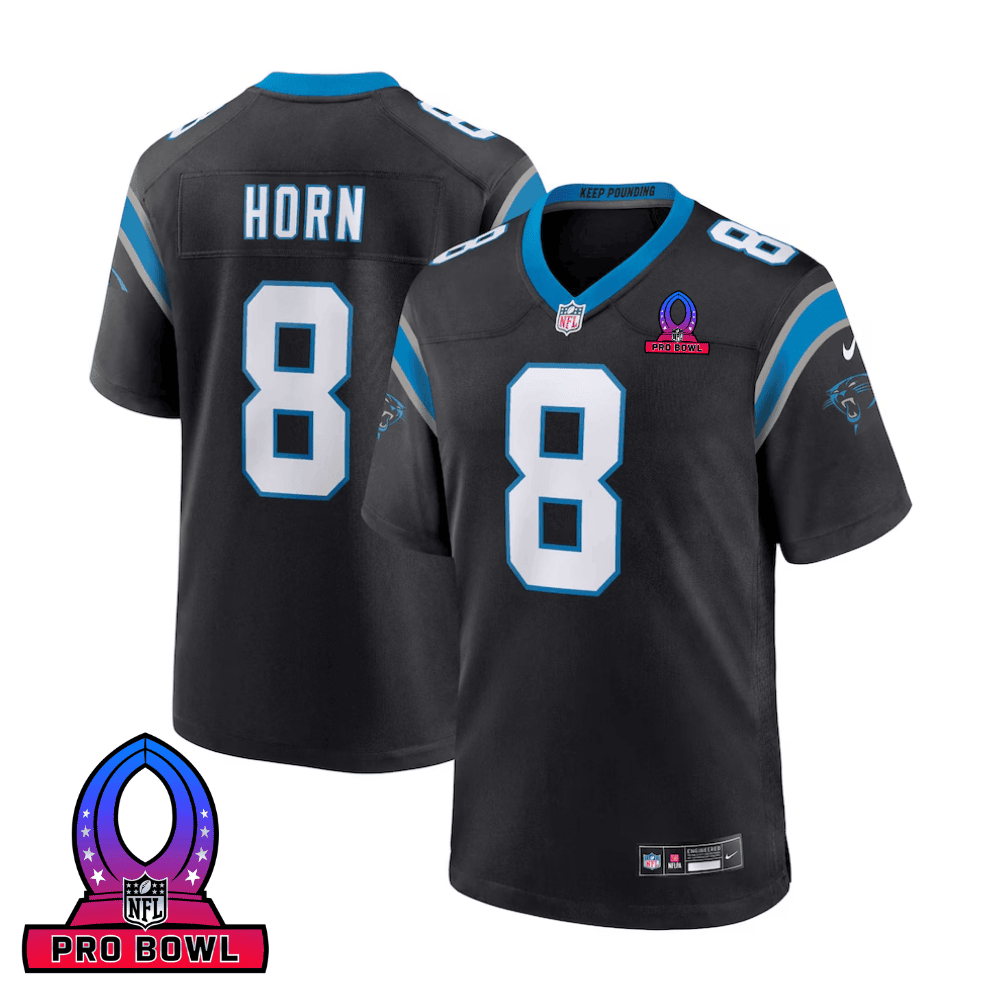 Jaycee Horn Carolina Panthers 2025 Pro Bowl Patch Game Men Jersey - Black