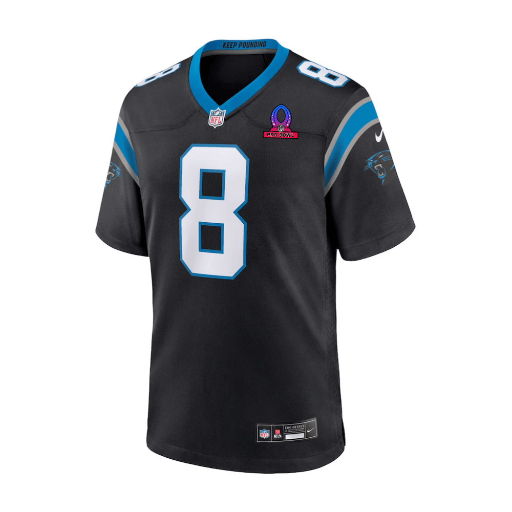 Jaycee Horn Carolina Panthers 2025 Pro Bowl Patch Game Men Jersey - Black - Image 2