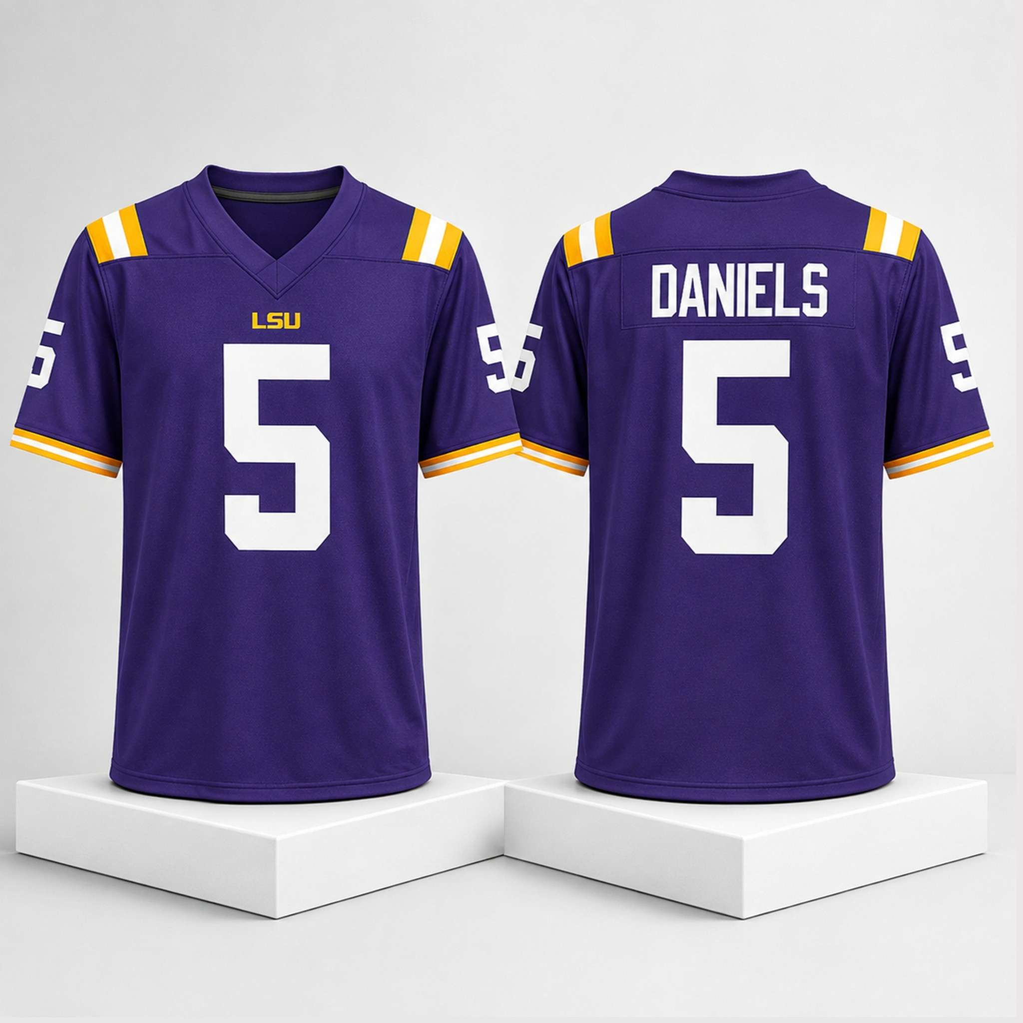 Jayden Daniels Purple LSU Tigers 2026 Jersey Jayden Daniels Merch Presents For Football Fans