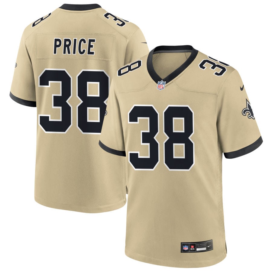 Jayden Price New Orleans Saints 2025 Gameday Golds Alternate Game Jersey - Gold