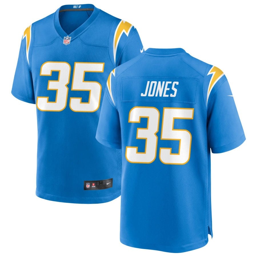 Jaylen Jones Los Angeles Chargers 2025 Game Jersey - Powder Blue