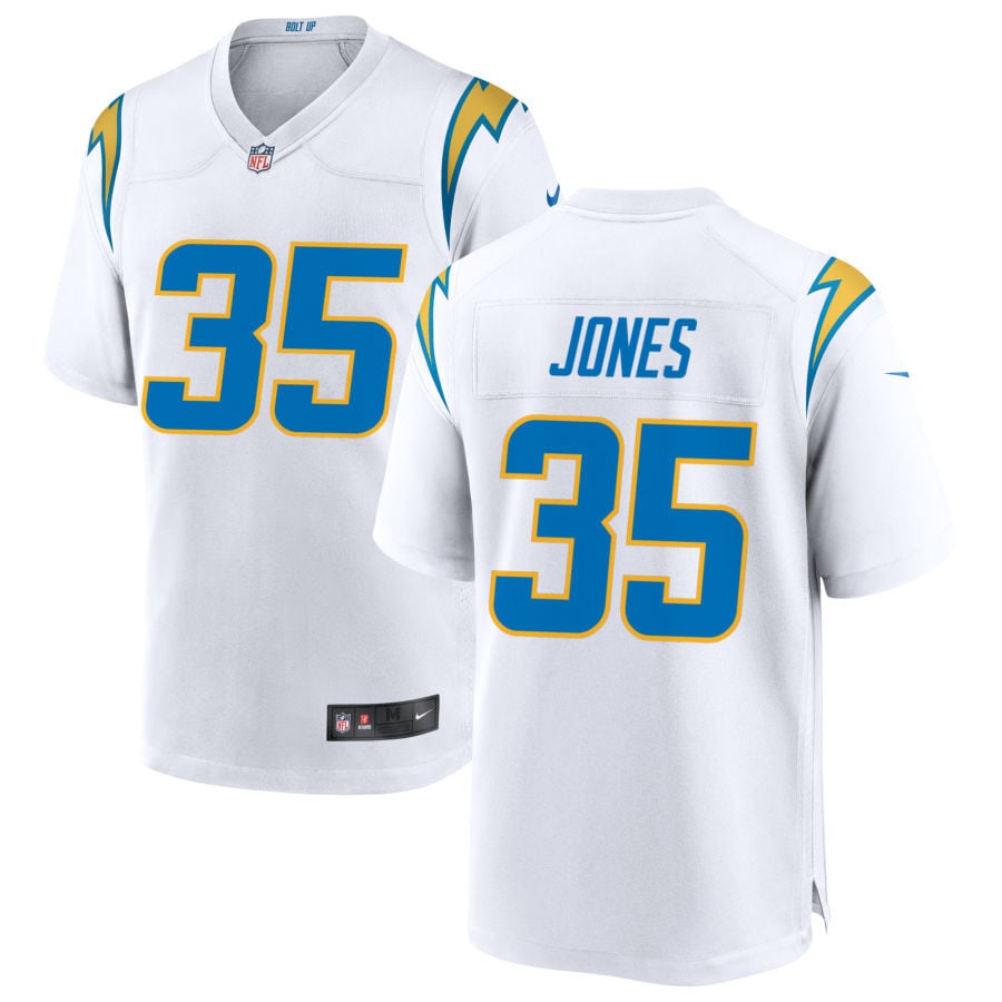 Jaylen Jones Los Angeles Chargers 2025 Game Jersey - White