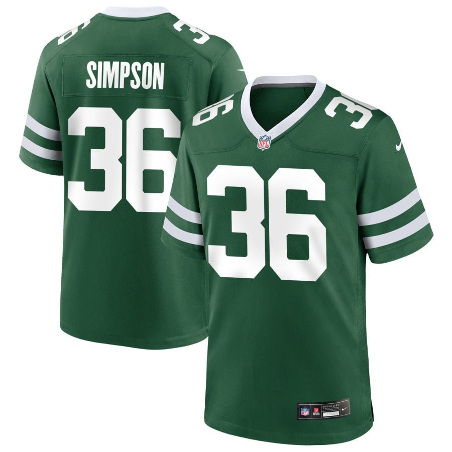 Jaylin Simpson New York Jets 2025 Game Jersey - Legacy Green