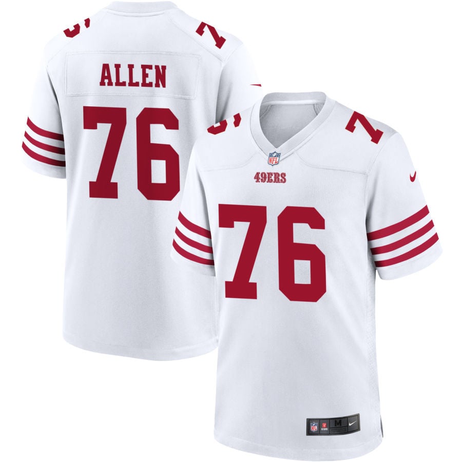 Jaylon Allen San Francisco 49ers 2025 Game Player Jersey - White