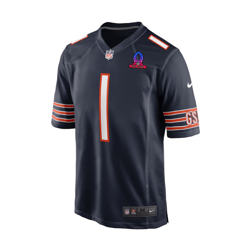 Jaylon Johnson Chicago Bears 2025 Pro Bowl Patch Game Men Jersey - Navy - Image 2