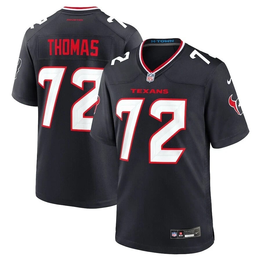 Jaylon Thomas Houston Texans 2025 Official Game Jersey - Navy